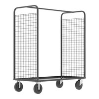 Valley Craft 57" x 30" x 68" Gray 2-Sided Stock Picking Cage Cart F89254VCGY - 1,600 lb. Capacity