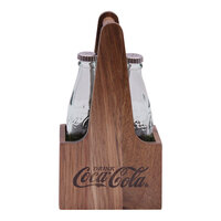 Tablecraft 1 oz. Green Glass Coca-Cola® Bottle Salt and Pepper Shaker Set with Wooden Caddy