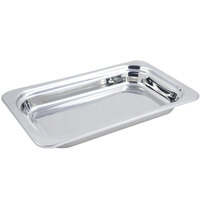 Bon Chef 5308 22" x 14" x 3" Stainless Steel 9 Qt. Full Size Rectangular Bolero Design Food Pan