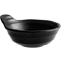 Elite Global Solutions JWT55 Zen 6 oz. Black Round Melamine Sauce Bowl - 6/Case