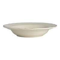 Homer Laughlin from Steelite International Styleline Maroon 12.75 oz. Scalloped China Rim Soup Bowl - 24/Case