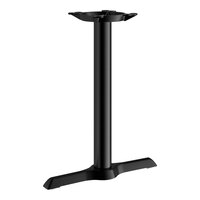 Lancaster Table & Seating Cast Iron 5" x 22" Black 3" Standard Height End Column Table Base
