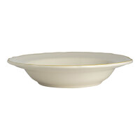 Homer Laughlin from Steelite International Styleline Old Gold 12.75 oz. Scalloped China Rim Soup Bowl - 24/Case