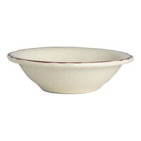 Homer Laughlin from Steelite International Styleline Maroon 3.75 oz. Scalloped China Fruit Bowl - 36/Case