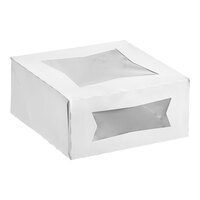 Southern Champion 9" x 9" x 4" White Window Cake / Bakery Box - 150/Case