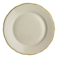 Homer Laughlin from Steelite International Styleline Old Gold 7 1/4" Scalloped China Plate - 36/Case