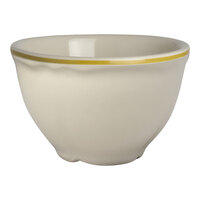 Homer Laughlin from Steelite International Styleline Old Gold 7.25 oz. Scalloped China Bouillon Cup - 36/Case