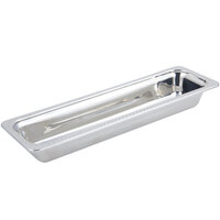 Bon Chef 5310 21" x 7" x 3" Stainless Steel 3 Qt. Half Size Long Rectangular Bolero Design Food Pan