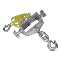 Vestil 3 7/8" x 13 1/2" x 14 13/16" Steel Single-Hoist Hook with Swivel Latch S-FORK-4/6-SL - 4,000 lb. Capacity