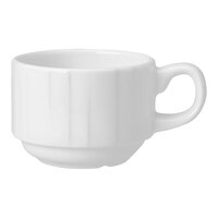 Steelite Distinction Alina 3 oz. White Embossed Stack Cup - 12/Case