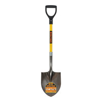 Seymour Midwest Structron S700 SpringFlex 9 1/2" Round Point Shovel with Rear Rolled Step and 29" Fiberglass Handle 49731