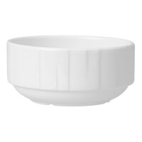 Steelite Distinction Alina 10 oz. White Embossed Stack Soup Cup - 36/Case