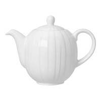 Steelite Distinction Alina 21 oz. White Embossed Beverage Pot with Lid - 6/Case