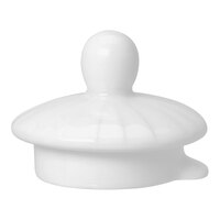 Steelite Distinction Alina White Embossed Lid for 21 oz. Beverage Pot - 6/Case