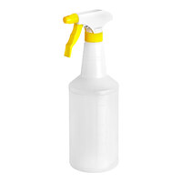 Lavex 32 oz. Plastic Bottle with Yellow Spray Trigger - 3/Pack