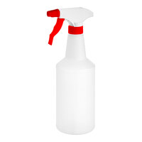 Lavex 24 oz. Plastic Bottles with Red Spray Trigger - 12/Pack