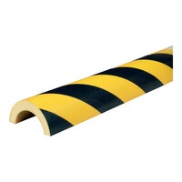 Ideal Warehouse Knuffi 3 1/4' x 2 3/4" R50 Black and Yellow Pipe Guard 60-6797