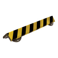 Ideal Warehouse Knuffi 3 1/4' x 2 1/2" Reflective Black and Yellow Type WPK-H+ Corner Guard Wall Protection Kit 60-6862-1