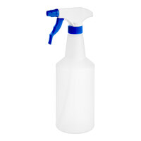Lavex 24 oz. Plastic Bottles with Blue Spray Trigger - 12/Pack