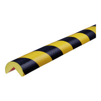 Ideal Warehouse Knuffi 3 1/4' x 1 9/16" Black and Yellow Type A Corner Guard 60-6702