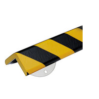 Ideal Warehouse Knuffi 3 1/4' x 2 1/2" Black and Yellow Type WPK-H+ Corner Guard Wall Protection Kit 60-6782