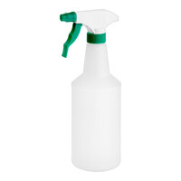 Lavex 24 oz. Plastic Bottles with Green Spray Trigger - 12/Pack