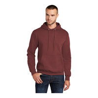 Port & Company PC78H Unisex Maroon Core Fleece Pullover Hoodie Sweatshirt - Cotton / Poly Blend - Extra Large