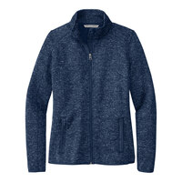 Port Authority L232 Women's Customizable River Blue Navy Heather Sweater Jacket - Extra Large