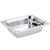 Bon Chef 5609 11" x 13" x 3" Stainless Steel 3 Qt. Half Size Rectangular Arches Design Food Pan