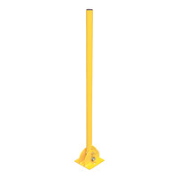 Vestil 6" x 6" x 42" Yellow Steel Fixed Fold-Down Safety Bollard BOL-FD-36-Y