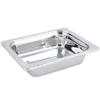 Bon Chef 5409 10 1/2" x 13" x 2 3/4" Stainless Steel 3 Qt. Half Size Rectangular Laurel Design Food Pan