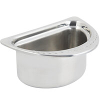 Bon Chef 5602 7" x 9" x 5" Stainless Steel 1 Qt. Half Size Arches Design Oval Food Pan