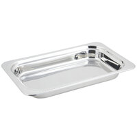 Bon Chef 5408 22" x 14" x 3" Stainless Steel 9 Qt. Full Size Rectangular Laurel Design Food Pan