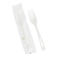 World Centric 6 5/16" Wrapped Compostable TPLA Fork - 750/Case