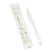 World Centric 6 11/16" Wrapped Compostable TPLA Knife - 750/Case