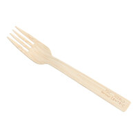 World Centric 6 11/16" Compostable Bamboo Fork - 2000/Case