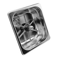 Rhino Coffee Gear RHPR150-S 6 7/8 x 6 1/4" x 2 7/16" Stainless Steel Pitcher Rinser with Spinjet Valve