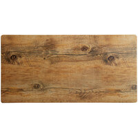 Elite Global Solutions M1020 Fo Bwa Rectangular Faux Driftwood Melamine Serving Board - 20" x 10"