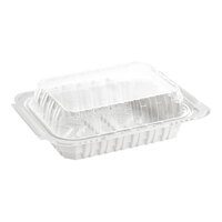 Pactiv MealMaster 14" x 10 1/2" x 4" Large White Chicken Barn - 50/Case