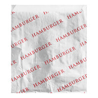 Bagcraft 6" x 3/4" x 6 1/2" Printed Foil Hamburger Bag - 1000/Case