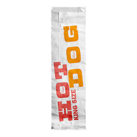 Bagcraft 3 1/2" x 1 1/2" x 12" Printed King Size Foil Hot Dog Bag - 1000/Case