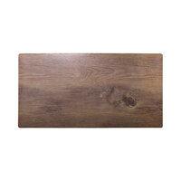 Elite Global Solutions M1020 Fo Bwa Rectangular Faux Walnut Melamine Serving Board - 20" x 10"