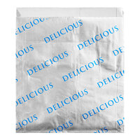 Bagcraft 6" x 3/4" x 6 1/2" Printed "Delicious" Foil Sandwich Bag - 1000/Case