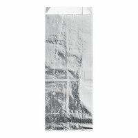 Bagcraft 3 1/2" x 1 1/2" x 8 1/2" Silver Foil Hot Dog Bag - 1000/Case