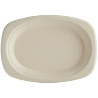 World Centric 9 3/16" x 6 1/2" Compostable Oval Fiber Plate - 1,000/Case