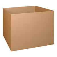 Lavex 48" x 40" x 36" Kraft Corrugated Gaylord Double-Walled Shipping Box - 5/Bundle