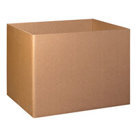 Lavex 48" x 40" x 24" Kraft Corrugated Gaylord Triple-Walled Shipping Box - 5/Bundle