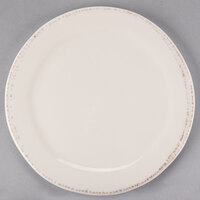 Libbey Farmhouse 6 3/8" Round Cream Medium Rim Porcelain Plate - Sample