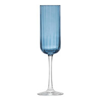 Libbey Linear 7.5 oz. Blue Flute Glass - Sample