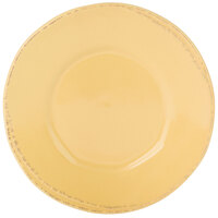 Libbey Farmhouse 6 3/8" Round Butter Yellow Wide Rim Porcelain Plate - Sample